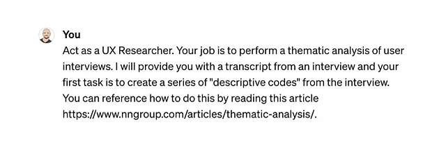 Asking ChatGPT to create codes to associate with quotes in interviews