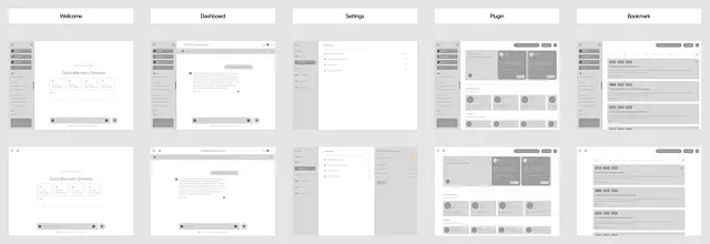 Wireframe sketch